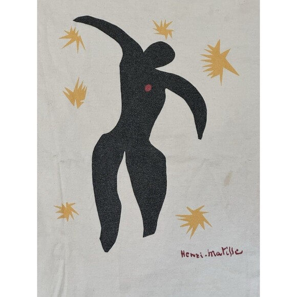 Vintage Henri Matisse Icarus Religious T Shirt Double Sided Size M - Picture 2 of 6